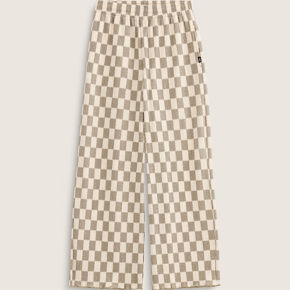 Vans Beige and Cream Wren Checkered Pants
